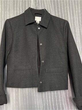 H&M Dark Gray Cropped Blazer Jacket